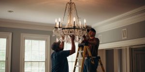 how to pack a chandelier for moving